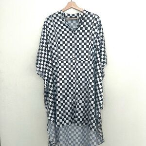 Dressed in LaLa Live a Little Oversized Top in Checkerboard, L